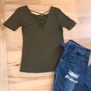 Olive Green Top